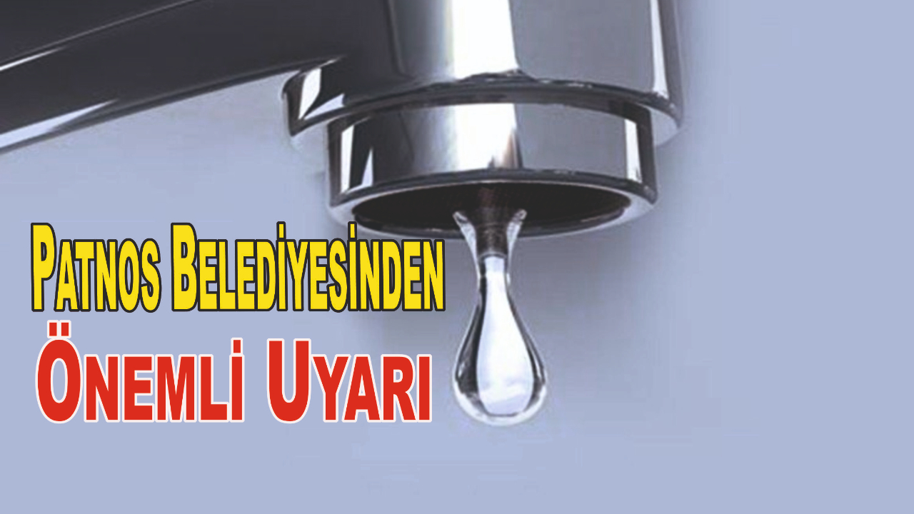 Patnos Belediyesinden Önemli Uyarı