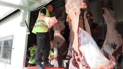 Erzurum'da vatandaş mobil mezbahanelere koştu