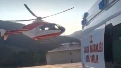 Ambulans helikopter79 yaşındaki hasta için havalandı