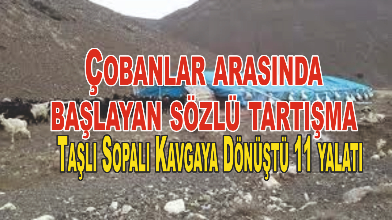 Taşlı Sopalı Kavga 10 larca Yaralı