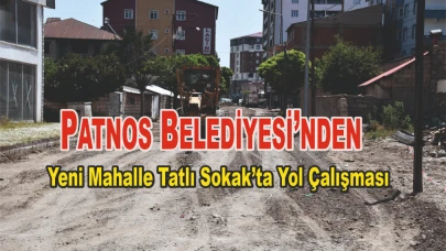 Patnos Belediyesi’nden Yeni Mahalle Tatlı Sokak’ta Yol Çalışması