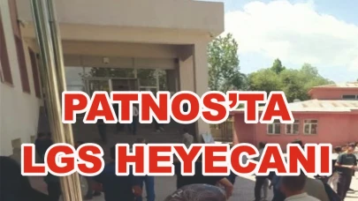 Patnos’ta  öğrenciler içerde veliler dışarda ter attı