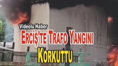 Erciş'te Trafo Yangını Korkuttu