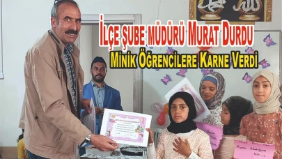 Patnos Müftülüğü Koordinesinde Tozlubulan Mezrasında Kur’an Kursu Öğrencilerine Belgeleri Takdim Edildi
