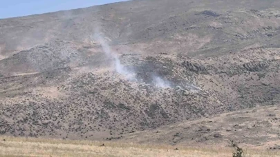 Van’da boş arazide yangın çıktı