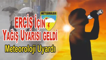 Erciş İçin Meteoroloji'den Sağanak Yağış Uyarısı Dikkat!