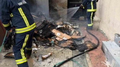 Van'da çıkan yangın büyümeden söndürüldü
