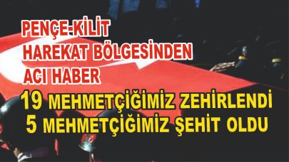 Pençe-Kilit Harekâtı kapsamında mağara arama-temizleme faaliyeti sırasında  5 Askerimiz Şehit Oldu