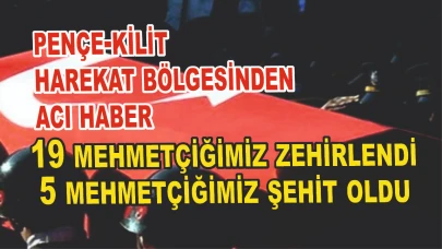 Pençe-Kilit Harekâtı kapsamında mağara arama-temizleme faaliyeti sırasında  5 Askerimiz Şehit Oldu