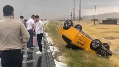 Dolu yağışı kazaya yol açtı