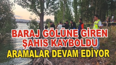 Alparslan 1 Baraj gölüne giren şahıs kayboldu