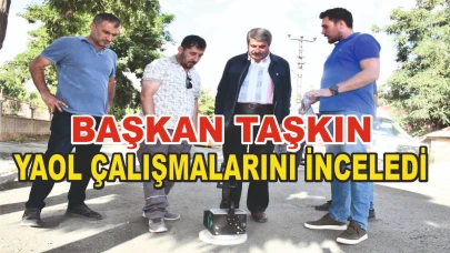 Abdulhalik Taşkın Silindirle Sıkıştırılmış Beton Yol Çalışmalarını Yerinde İnceledi
