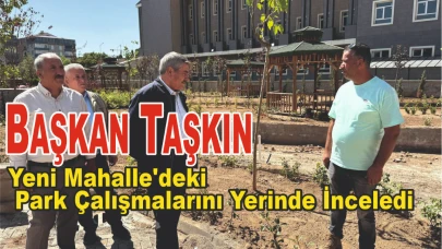 Başkan Taşkın Yeni Mahalle'deki Park Çalışmalarını Yerinde İnceledi
