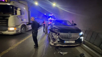 Güzeldere Tüneli’nde trafik kazası