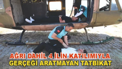 Ağrı UMKE'nin de aralarında olduğu ekipten gerçeği aratmayan tatbikat