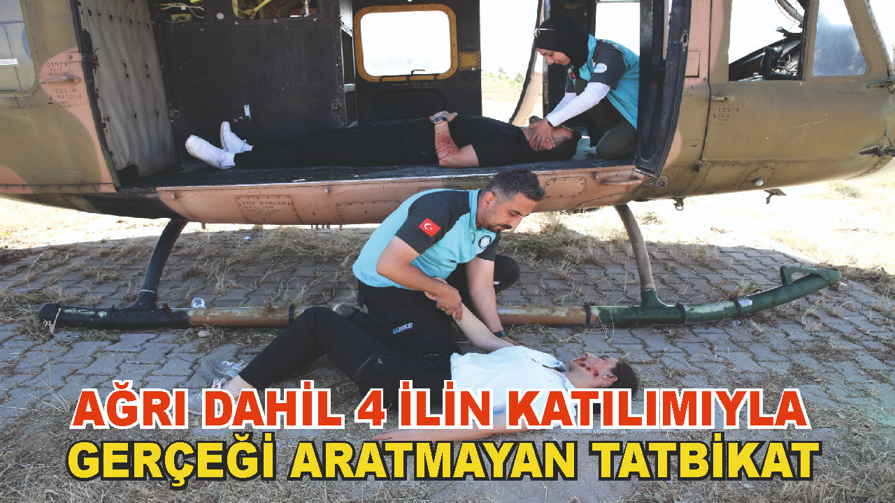Ağrı UMKE'nin de aralarında olduğu ekipten gerçeği aratmayan tatbikat