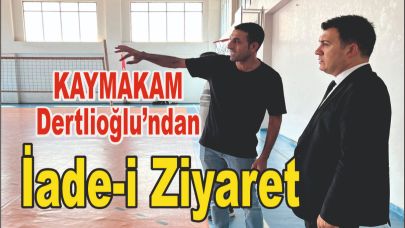 Kaymakam Dertlioğlu, İlçe Gençlik ve Spor Müdürlüğünü ziyaret etti