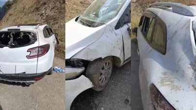 Kaya parçaları kazaya neden oldu
