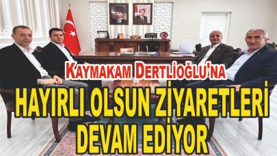 Komşu İlçeden Kaymakam Dertlioğlu'na Hayırlı Olsun Ziyareti