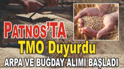 TMO Duyurdu Patnos Arpa ve Buğday Alımına Başlıyor