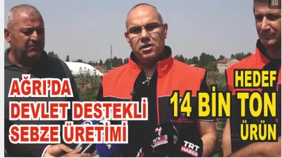Ağrı’da Devlet Desteğiyle Sebze Üretimi Artıyor