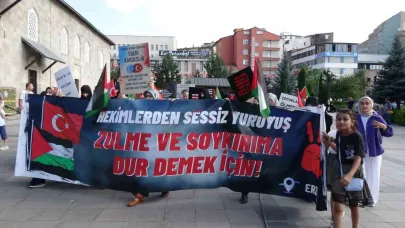 Erzurum’da Gazze için sessiz yürüyüş 90. haftasında