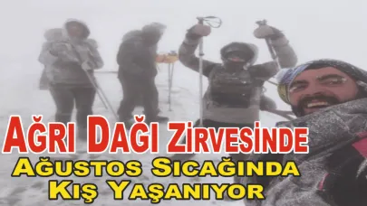 Ağrı Dağı Zirvesinde Yaz Ortasında Kış Mesaisi