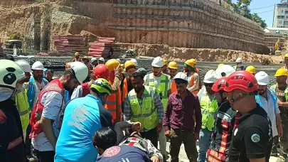 Yüsekten düşen işçi yaralandı