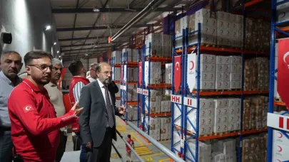 Erzurum'da gıda seferberliği; Binlerce ton gıda Gazze için hazır edildi
