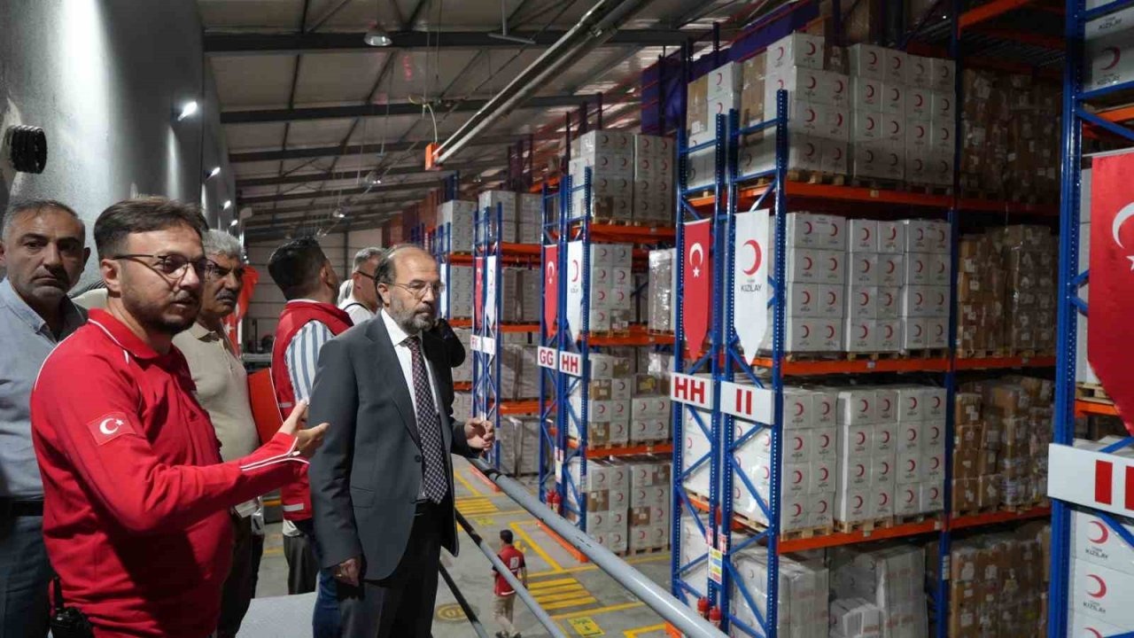 Erzurum'da gıda seferberliği; Binlerce ton gıda Gazze için hazır edildi