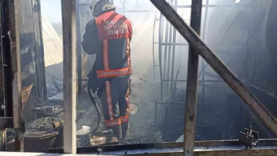 Malatya’da konteynerde yangın