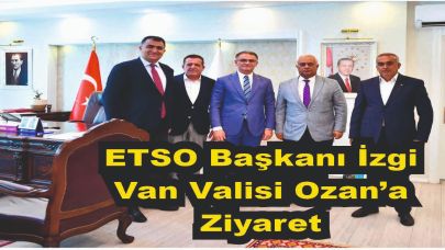 Erciş Ticaret ve Sanayi Odası Başkanı İzgi Beraberindeki Heyetle Vali Balcıyı Ziyaret Etti