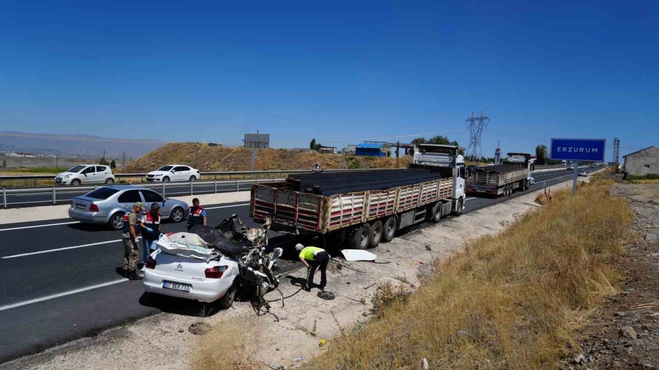 Erzurum’da meydana gelen trafik kazasında 1 kişi öldü