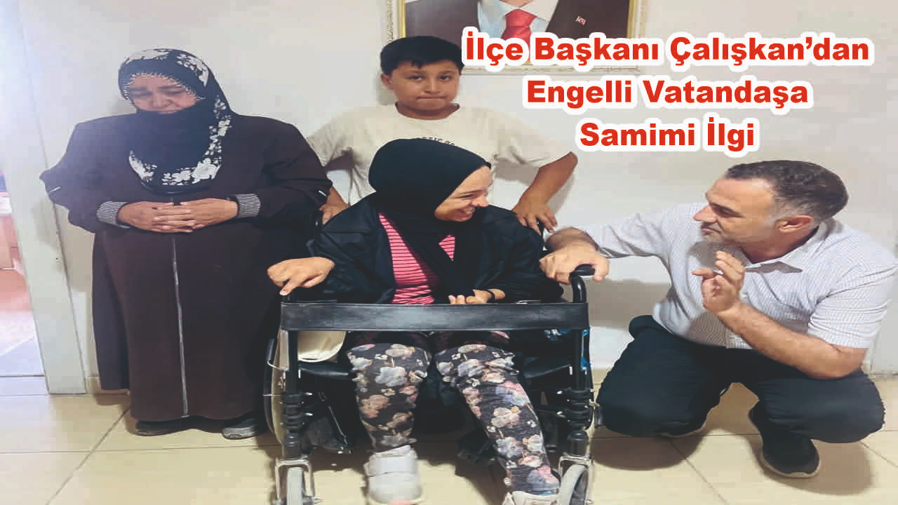 Erciş AK Parti İlçe Teşkilatına Tekerlekli Sandalye ile Geldi