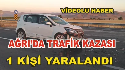 Ağrı’da hatalı dönüş kazaya neden oldu (Videolu Haber)