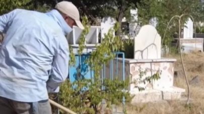 Erciş'te Mezarlıklarda Bakım ve Temizlik Çalışmaları