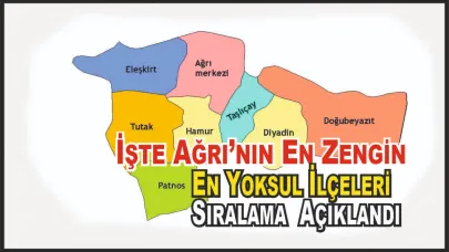 Ağrı’nın En Zengin ve En Fakir İlçeleri Belli Oldu