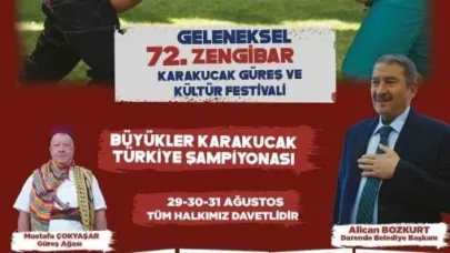 72. Zengibar Karakucak Güreş ve Kültür Festivali başlıyor