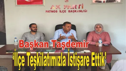 AK Parti Patnos İlçe Danışma Meclisi Toplantısı Gerçekleştirildi