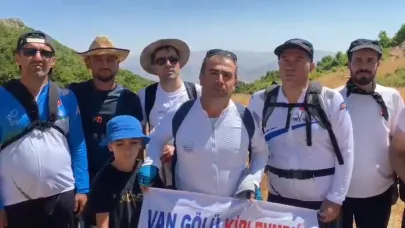 Van Gölü Aktivistleri'nin rotası Kırkor Dağı