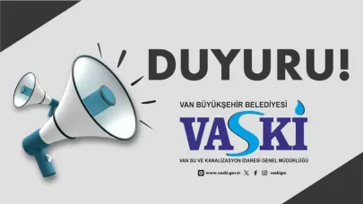 Van için su kesintisi duyurusu