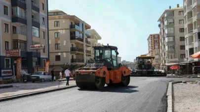 Van Büyükşehir Belediyesi 'Terzioğlu Caddesi’nde asfalt serimi başladı'