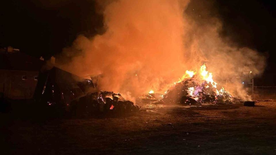 Erzurum Tekman’da korkutan yangın