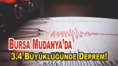 Bursa Mudanya’da 3.4 Büyüklüğünde Deprem!