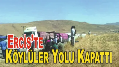 Erciş'te Köylüler Yolu Kapattı!