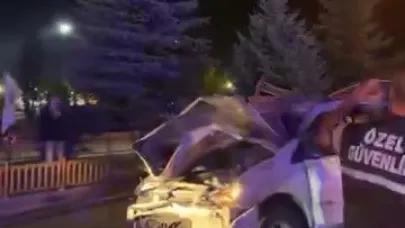 Erzurum'da lastiği patlayan araç takla attı; 4 yaralı