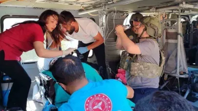 Hakkari'de askeri helikopter hamile kadın için havalandı