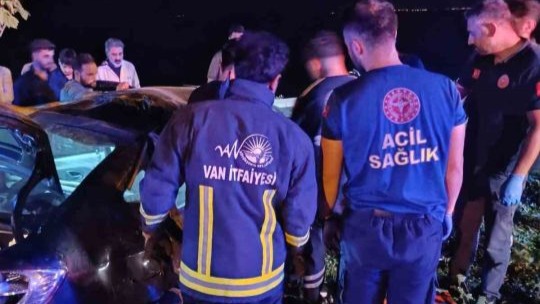 Van’da araç takla attı 1 kişi yaralandı