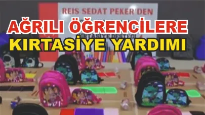 Sedat Pekerden Ağrılı Öğrencilere Kırtasiye Yardımı