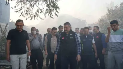 Erzurum’da otbalyaları yandı; yangın 6 saat sonra kontrol altına alındı